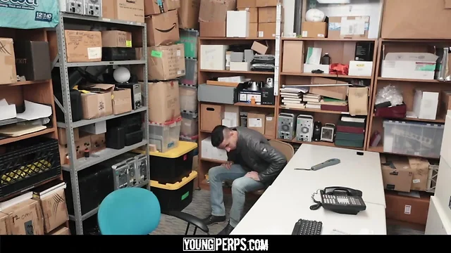 Youngperps security guard stuffs a thief’s smooth hole with dark pecker