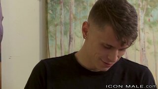 Iconmale white college teenager is loving that lad ebony pecker