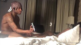 19yo chocolate twink fucks his step brother in parents bed