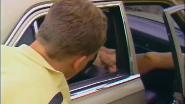 Scott gives kyle a cock sucking in the car and fucks anal