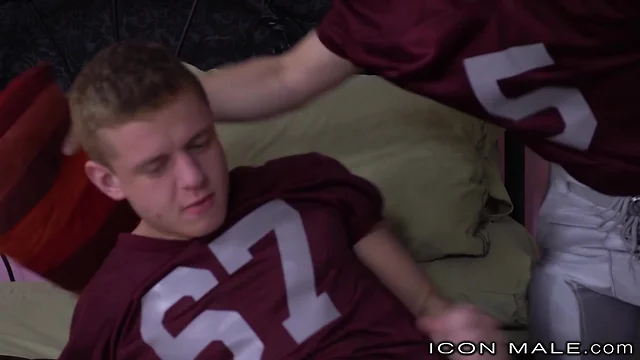 Icon male michael delray helps football twonk get undressed