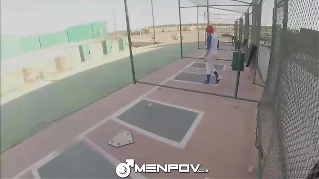 Menpov hot guys like to play with hard bats