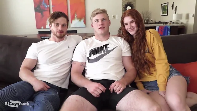 Beefy ginger dom tops football star and his girl