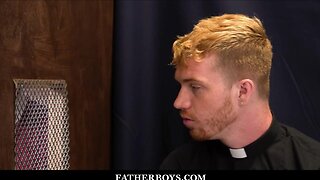 Uniformed Teen`s Taboo Threesome: Skinny Ginger Twink Pounded Bareback