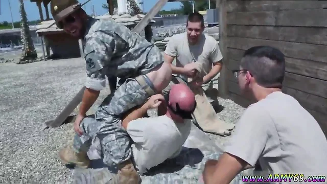 Military gay clip first time good anal training