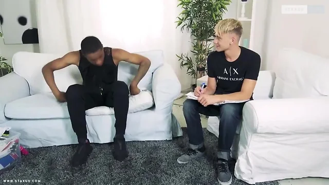 Twinks Moan in Pleasure: Anal Fucking with a Big Black Cock