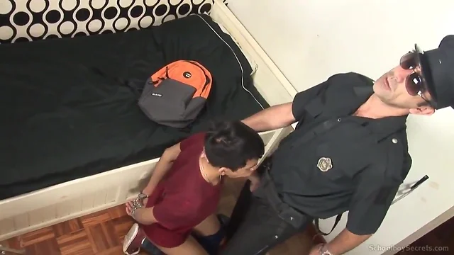 Teenager and cop with no condoms
