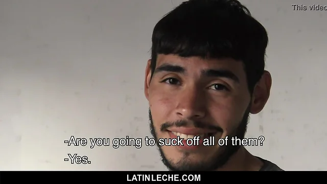 Latinleche sexy latin teenager gets covered in semen by four hung guys