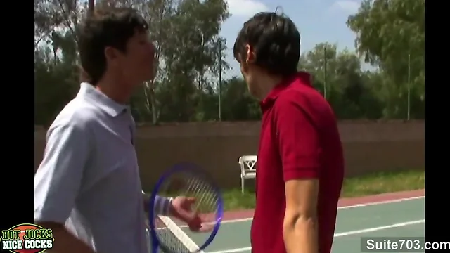 Tennis Jocks Serve Up Hot Outdoor Hardcore