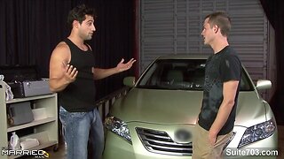 Married male gets drilled in garage