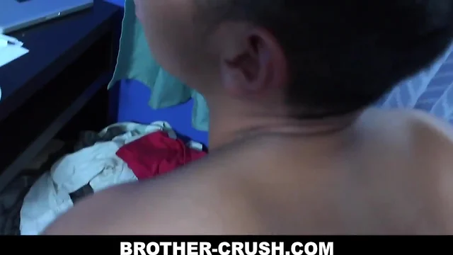 Tight teenager brother groaning under thick long pecker