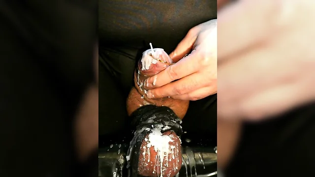 Verified Slave Endures Painful Waxplay and CBT in Candlelight