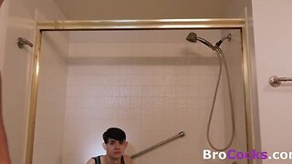 Shower sex with playful brother