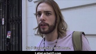 Money Buys Anything: Latino Twink Gives POV Blowjob to Blonde Hipster