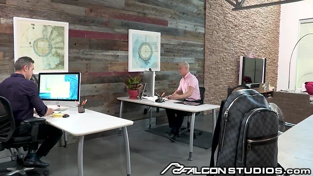 Falconstudios nice blonde gets knocked off at the office by boss dad