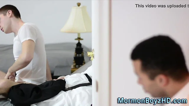 Mormon elders tug and jizz