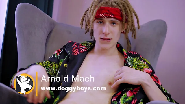 New arrival arnold mach and his hooded long boy penis