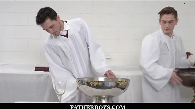 Two boy catholic altar boyz ryland kingsman and jay tee play and fuck