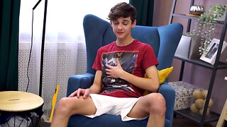 Matthew palmer strokes his stiff teenage twink penis