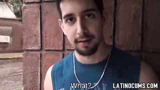 Hunk latino twink called pablo gets paid to fuck stranger in butt