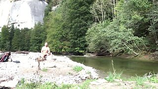 A Wild Bear`s Uncut Exhibition: Outdoor Fingering & Anal Play