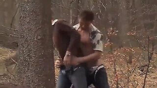 Outside gay sex in the woods