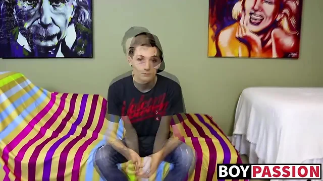 New nice and agitated teenager trey bentley interview and jack off off