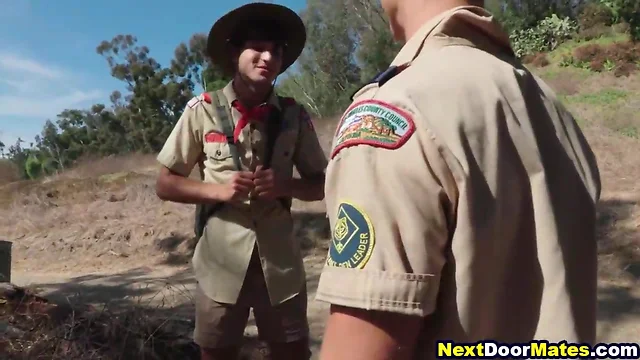 Gay twink scouts fuck without rubber