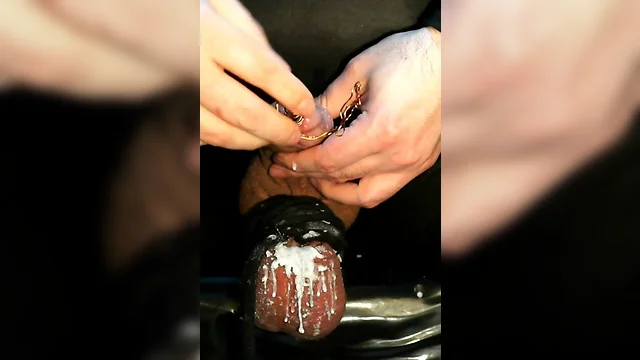 .Verified Slave in Close-Up: Painful Waxplay, CBT, Urethral Sounding & Peehole Play