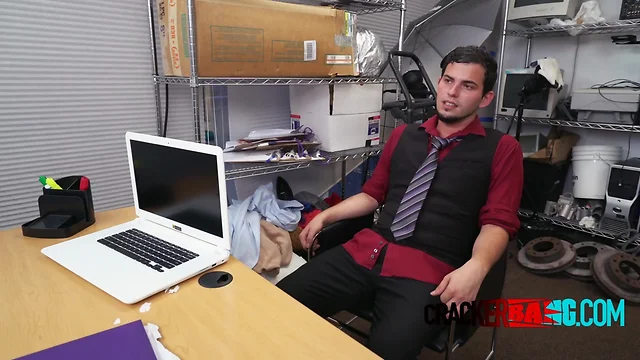 Sipping my interviewer's mammoth darky dong in his office