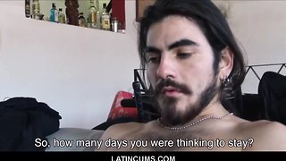 Latin Stud`s First Time Bareback Anal with Big Cock - POV Blowjob from Two Sexy Boys!