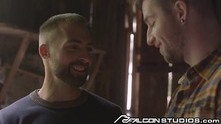 Falconstudios steamy worker joins gay couple in fuck train
