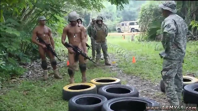 A Steamy Outdoor Session: Sexy Black Soldier Gets Bigcock Serviced