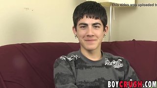 Interviewed teenager rad matthews goes up after an interview