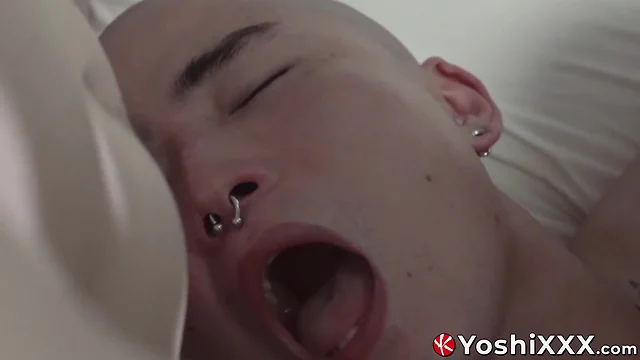 Inked young yoshi kawasaki left with anal gape after fisting