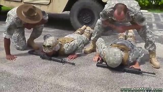 A Black Soldier Leads the Way: Straight Military Men`s Outdoor Blowjob Session