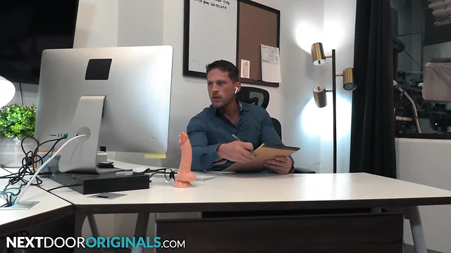 Roman todd drilled in the office by strong stud janitor nextdoorstudios