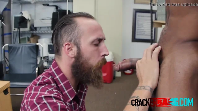 Bearded guy opens his mouth wide for gay directors bbc