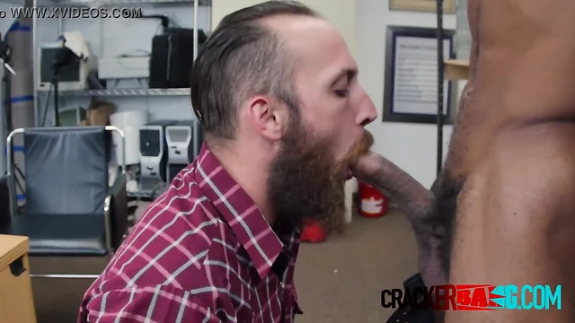 Bearded guy opens his mouth wide for gay directors bbc