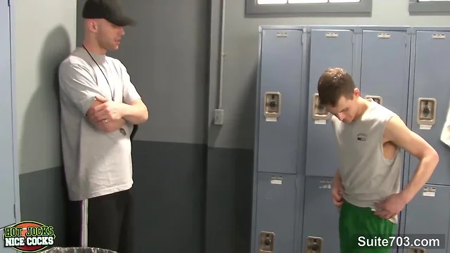 Nasty jocks pounding in locker room