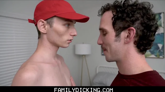 Thin baseball player blonde stepson knocked off by stepdad
