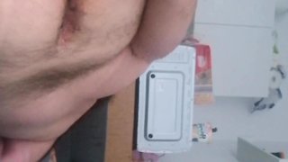 Chubby Bear Enjoys His Big, Fat Ass in Solo Masturbation Action