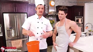 Nate grims & devin franco go from cooking to fisting fistinginferno
