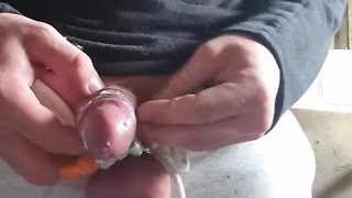Electro-Played Slave: CBT, Wax, Rings, & Cumming!