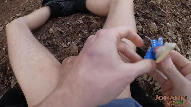 Pov: filling a rubber while outdoors, tricky but fun!