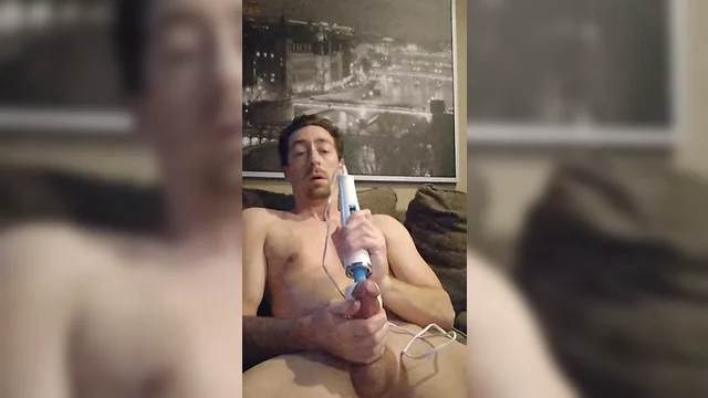 First time using hitachi wand on my cock on camera dmvtoylover