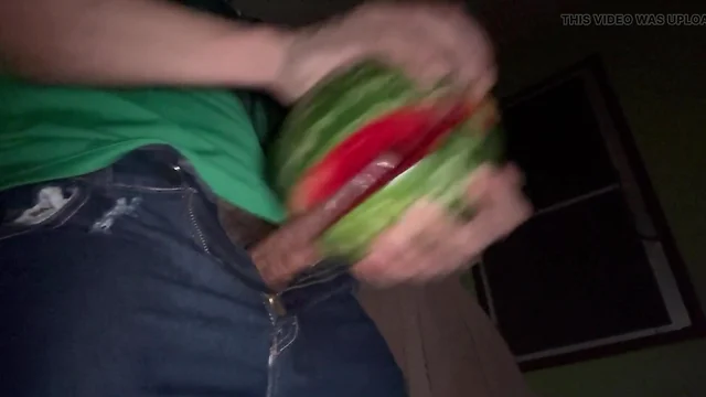 Watermelon as an intimate accessory