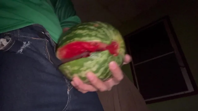 Watermelon as an intimate accessory