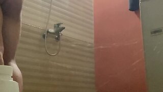 Caught stepbrother jacking in bathroom - movie
