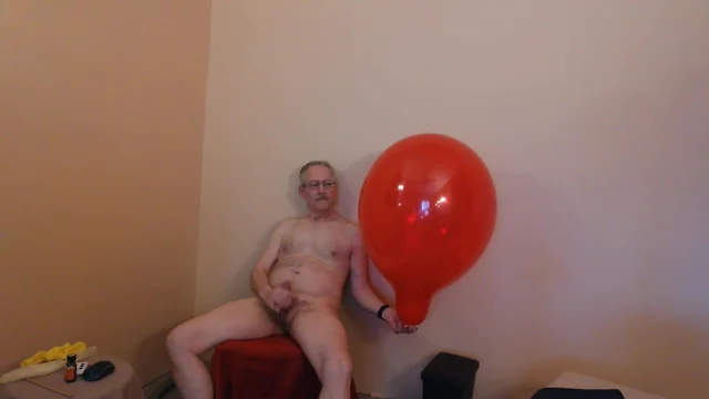 Wank and explodes non-pop balloon adventure: part 1 - red tuf-tex balloon